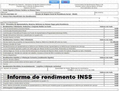 Informe De Rendimentos Inss Como Consultar Extrato Para Irpf Hot Sex