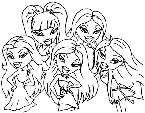 Раскраска Братц 🍀. Скачать разукрашку бесплатно