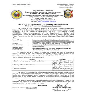 Fillable Online Standard Form Number SF GOOD 05 BFP Region 4A Fax