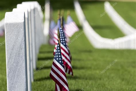 Military Cemetery with American Flags Stock Photo by ©actionsports 111463846