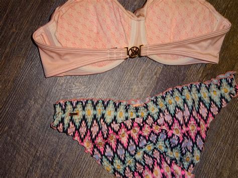 Victoria S Secret Swim Bikini Bathing Suit Ruffle Ch Gem