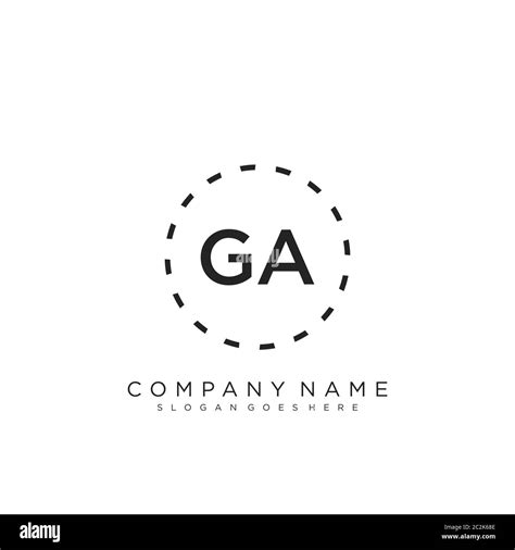 Initial Letter Ga Beauty Handwriting Logo Vector Stock Vector Image