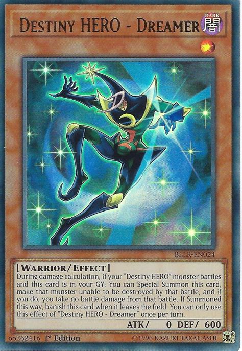 Yu Gi Oh Card Destiny Hero Dreamer Ultra Rare Bllr En024 1st