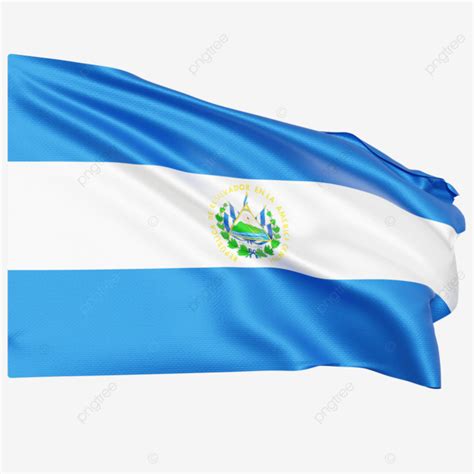 El Salvador Flag Waving El Salvador Flag With Pole El Salvador Flag