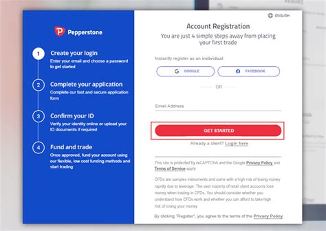 Pepperstone Guide To Opening An Account Hawk Insight