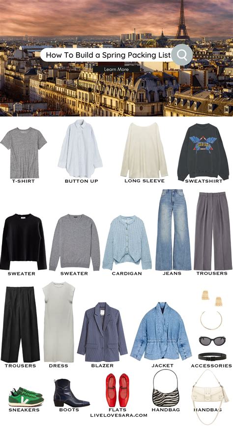 The Ultimate Spring Packing List With Travel Outfit Ideas - livelovesara