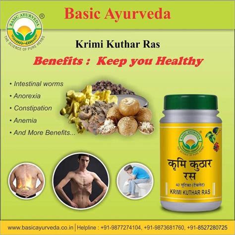 Basic Ayurveda Krimi Kuthar Ras 40 Tablets JioMart