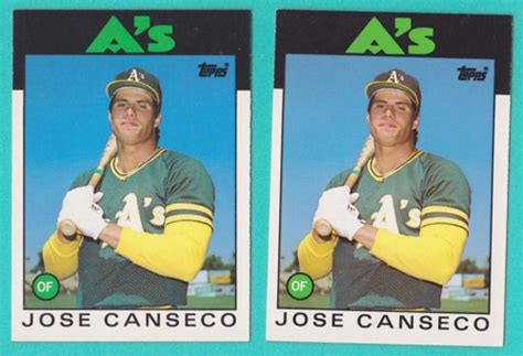 1986 Topps Traded 20T Jose Canseco Rookie LOT X 2 Oakland Athletics NM