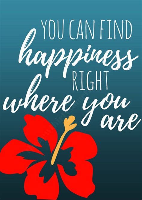 Moana Quote Happiness Right Where You Are Disney Printable Etsy In