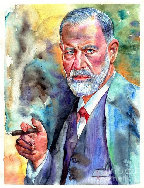 Sigmund Freud painting Painting by Suzann Sines - Pixels