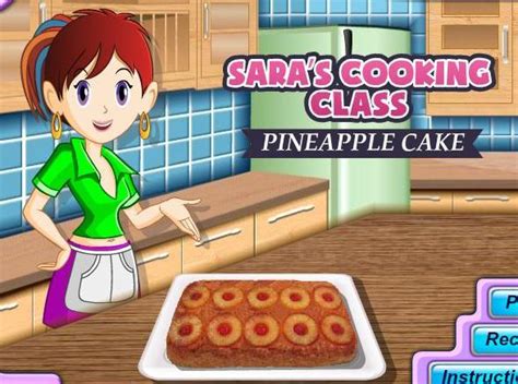 sara cooking class game pineapple cake recipe online