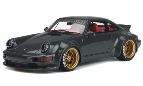 Miniature Porsche 964 RWB 1 18 GT Spirit RWB Bourgogne Body Kit Grise