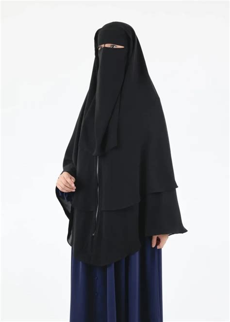 niqab  khimar set sutra black ina collection