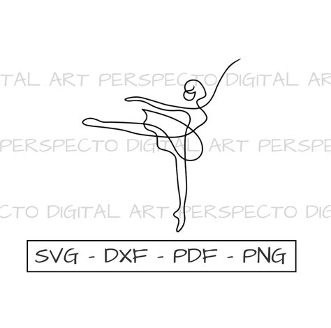 Ballerina Line Art Vector Svg Ballet Svg Dancer Svg Single Line