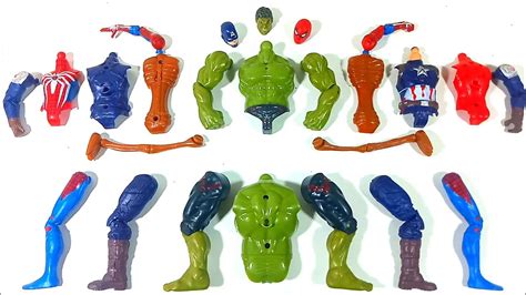 AVENGERS TOYS SPIDERMAN VS SIRENHEAD HULK SMASH VS CAPTAIN AMERICA