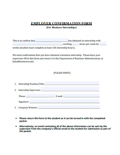 Free 30 Confirmation Form Samples In Pdf Ms Word