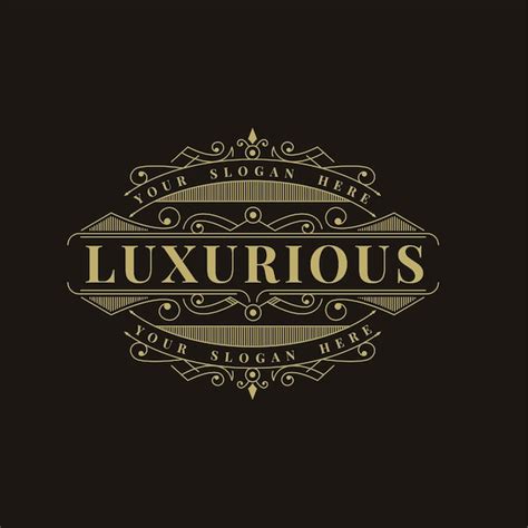 Luxus Vintage Logo Vorlage Premium Vektor