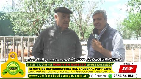 DE FRENTE AL CAMPO entrevistó en VIVO a NÉSTOR FUENTES previo al REMATE