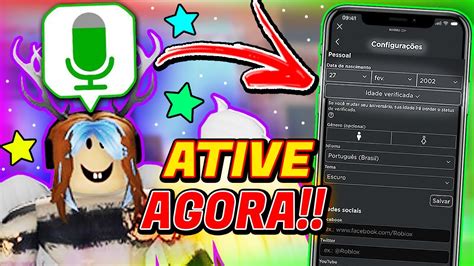 Como Ativar Chat De Voz No Roblox Pelo Celular Muito FÁcil 😱 Ative