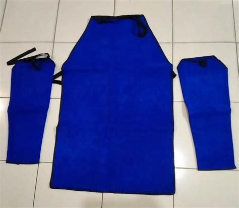 Apron Las Welder Welding Celemek Kulit Pelindung Dada Dan Tangan