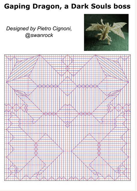 Gaping Dragon Crease Pattern By Me R Origami