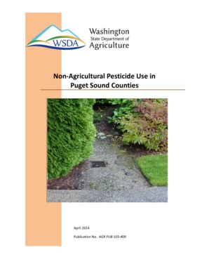 Fillable Online Agr Wa NON AGRICULTURAL PESTICIDE USE IN PUGET SOUND