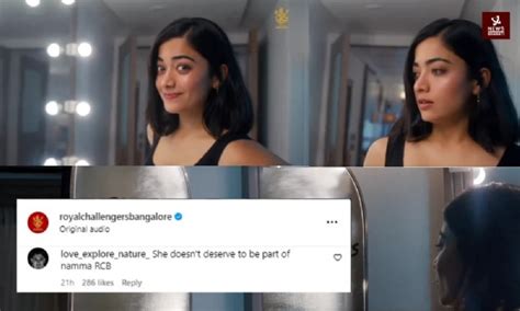 Rcb Trolled Over Collaboration With Rashmika Mandanna For Ad Promotions