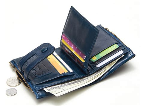 Vertical Bifold Wallet Slim Wallet 6 Pocket Wallet IUCN Water