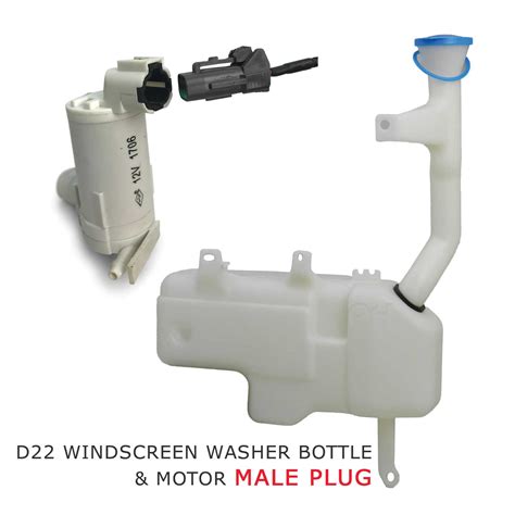 Windscreen Washer Bottle Motor MALE PLUG TYPE Fits Nissan Navara D22