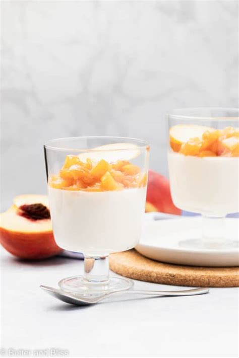 Coconut Milk Peach Panna Cotta Butter And Bliss