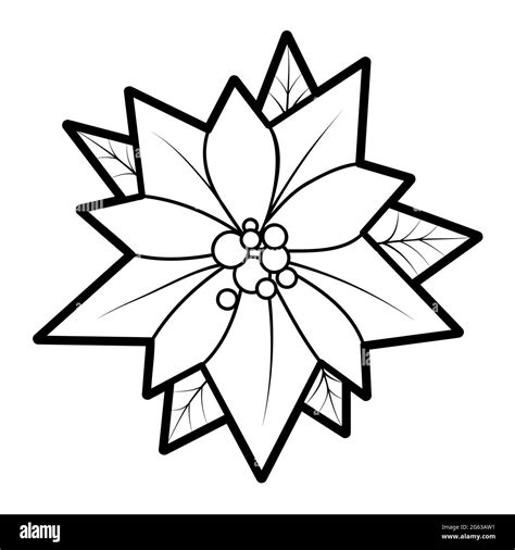 Flores De Noche Buena Para Colorear Sketch Coloring Page