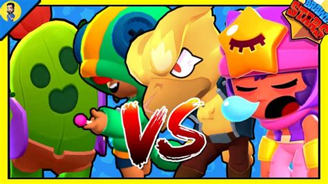 Cual Es El Mejor Brawler Legendario Sandy Vs Leon Vs Spike Vs Crow Brawl Stars Youtube