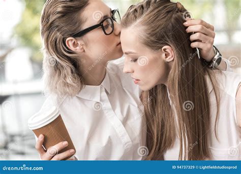 Sensual Lesbian Couple Spending Time Together Stock Image Image Of