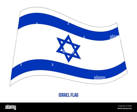 Israel Flag Waving Vector Illustration On White Background Israel