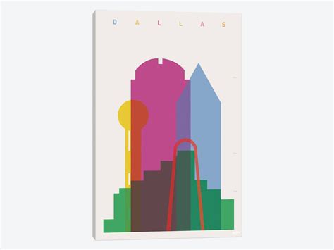 Dallas Skyline, Dallas Canvas Wall Art Print, Dallas Texas Poster, Big ...