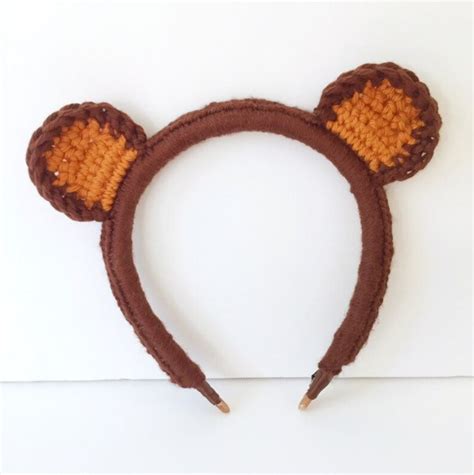 Bear Ears Headband Crochet Teddy Bear Ears Hair Band - Etsy