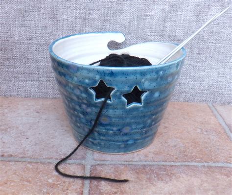 Yarn Bowl Knitting Crochet Wool Hand Thrown Sta Folksy