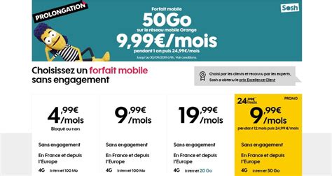 Forfait Mobile L Offre Sosh Go Euros Est Prolong E Jusqu