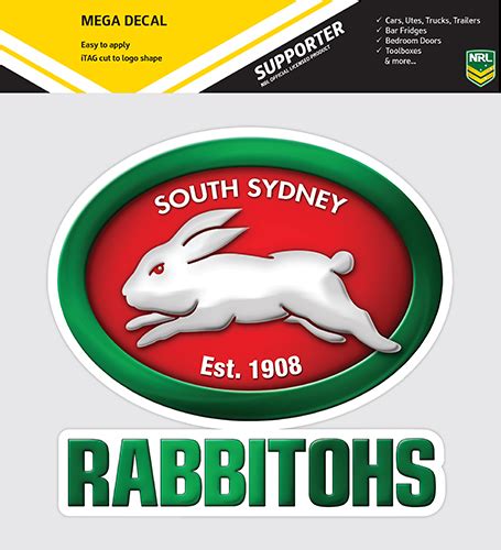 South Sydney NRL Rabbitohs Mega Logo Sticker