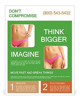 Isolated Close Up Of Attractive Woman In Bikini With Tan On White Background Flyer Template