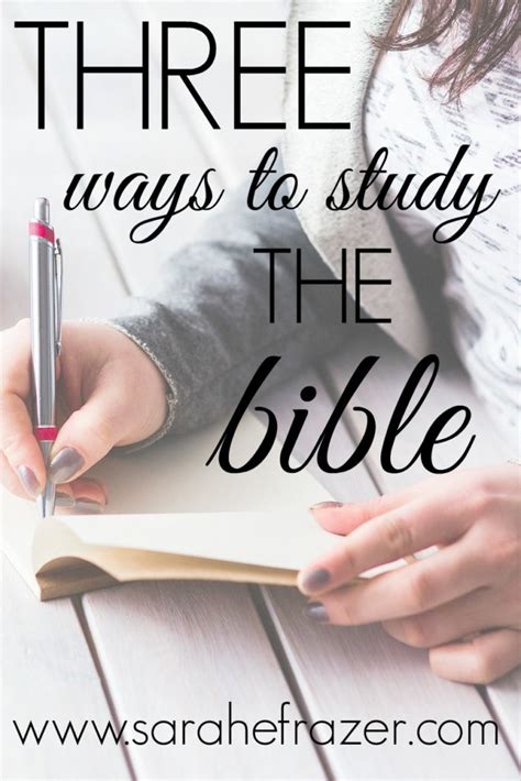 Ways To Study The Bible Sarah E Frazer