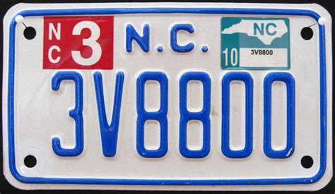 North Carolina Motorcycle License Plates