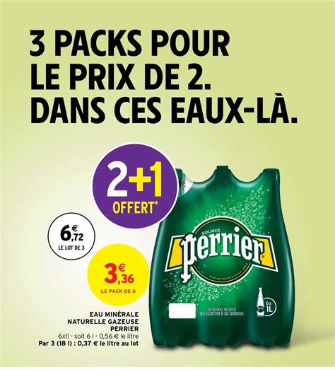 Promo Eau Min Rale Naturelle Gazeuse Perrier Chez Intermarch Hyper