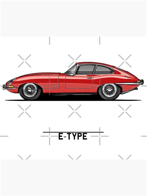 "Classic Car 1961 Jag E-type coupe" Poster for Sale by ThugRace ...