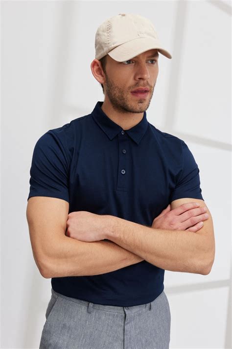 Altınyıldız Classics Erkek Lacivert Slim Fit Dar Kesim Polo Yaka 100