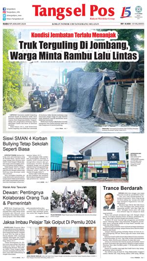 Epaper Edisi Rabu Januari Tangselpos Id