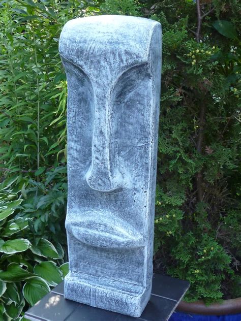 New Moai Rapa Nui Tiki Easter Island Sculpture 64 Cm Stone Etsy