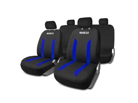 Kit de Housses de Siège Sparco Sabbia Noir Bleu