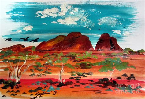 The Olgas Kata Tjuta Australia Painting By Roberto Gagliardi