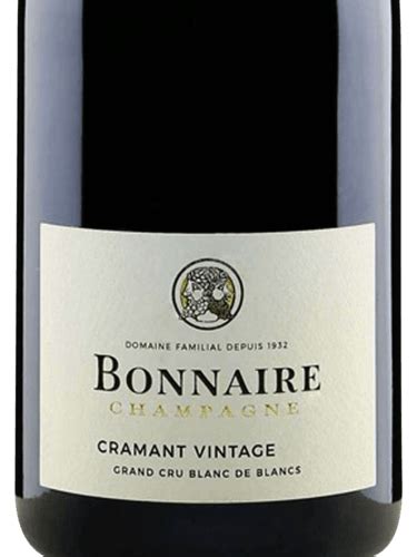 Bonnaire Blanc De Blancs Champagne Grand Cru Cramant Brut Vivino